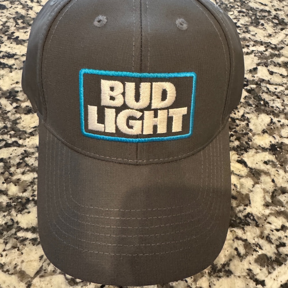 New official Bud Light Gray Cap from Anhueser Busch in St. Louis MO